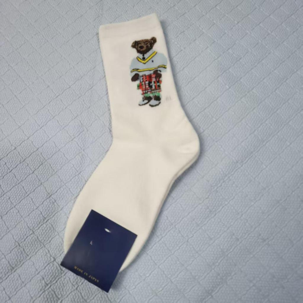 Осенне-зимние женские модные повседневные носки до середины икры с узором медведя