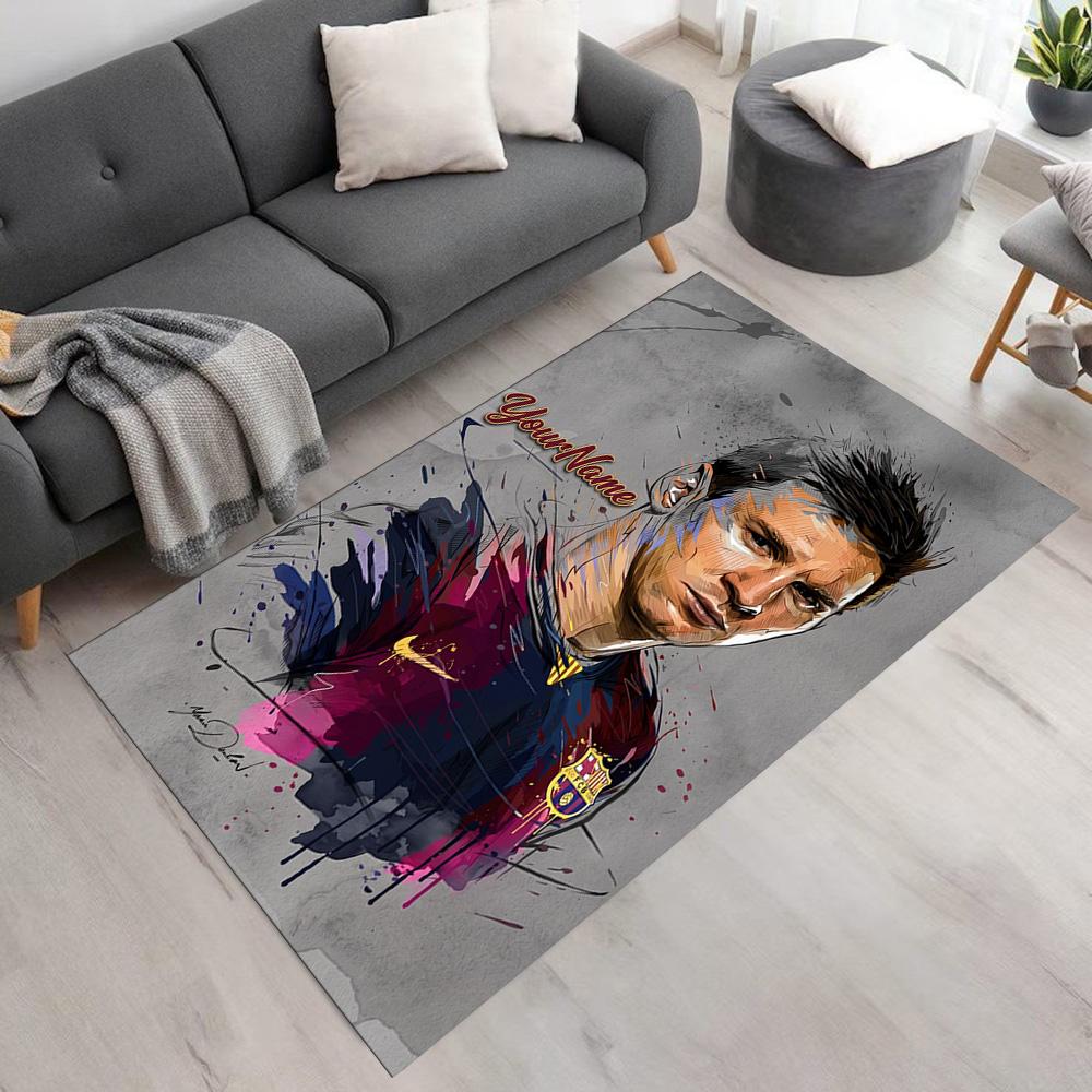 Messi Customized Name Carpet Suitable for Study room Outdoor Entryway Bedrooms Antislip Carpet Decorate Offices Perfect Gift for Friends & Family