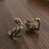 Brass Mandarin Duck Solid Creative Tea Pet Ornament Office Tea Table Retro Pure Copper Pair of Mandarin Duck Handicrafts Bronze Ware