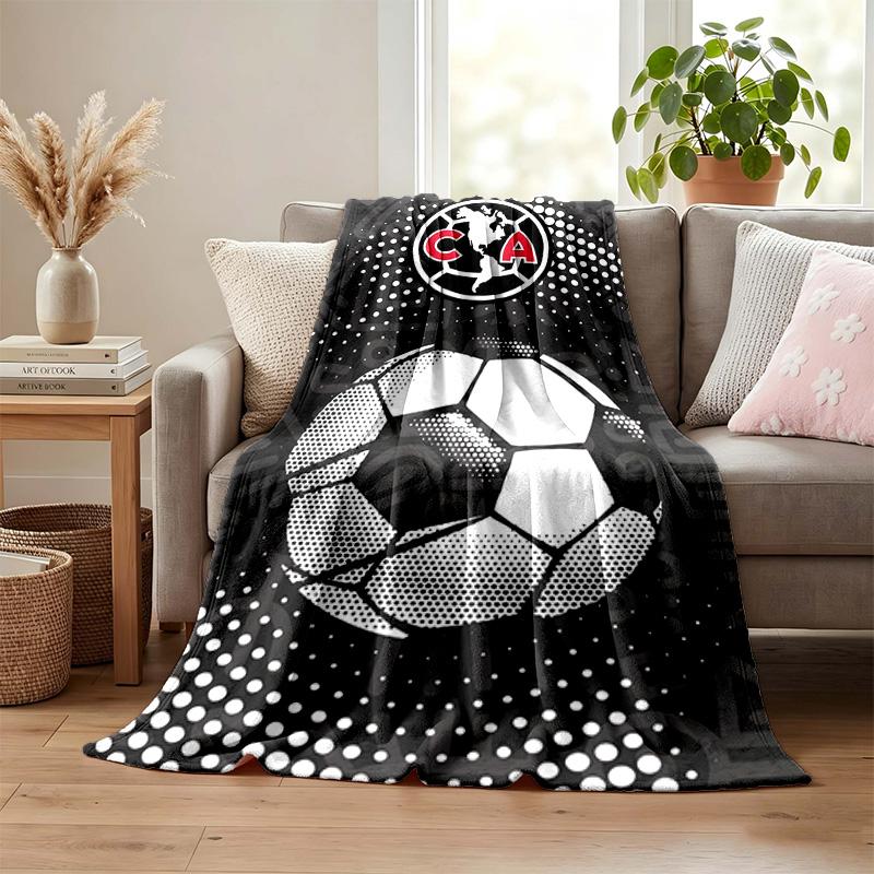 Club America blanket Flannel Blanket Soft Cozy Plush Throw for Sofa Bed Lightweight Home Decoration