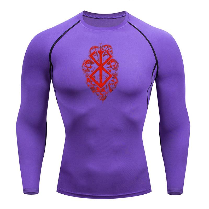 Anime Men's Compression Shirt Fitness Sport Running Tight Gym TShirts Athletic Workout Quick Dry Tops Tee Summer Top Y2k