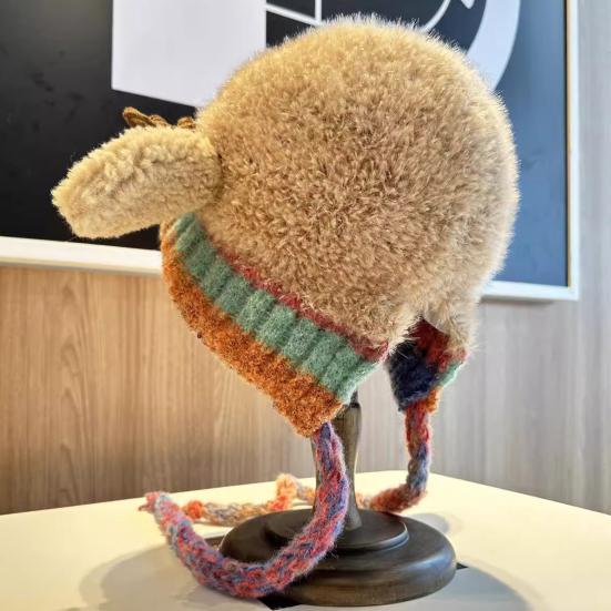 Рождественская шапка-олень, сумка 2-в-1, вязаная шапка с оленем, ветрозащитная, складная, легкая, упаковываемая вязаная шапка, зимний дорожный аксессуар