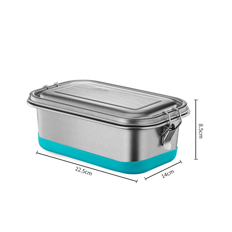 Stainless Steel Double Layer Lunch Box with Compartments Sealed Insulated Bento Food Storage Boxes Container Kitchen Tableware