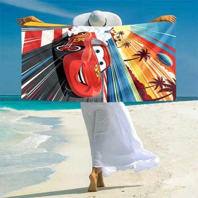 1pc Car Adventure Beach Towel, Highly Absorbent, Soft Comfortable, Yoga, Swimming, Fitness, Camping, Beach Activities. B730024