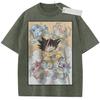 Summer Mens Black Washed T  Shirt Dragon Ball Kame Sennin Turtle Ninja High  Quality Fabric for Casual Shopping