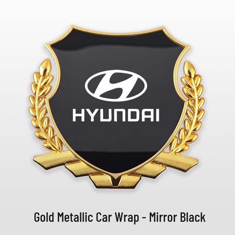 Metal Wheat Ear Side Emblem Sticker for ix35, Mingtu, Shengda, Elantra, Fiesta, Yue Dong, and Yue Na Cars