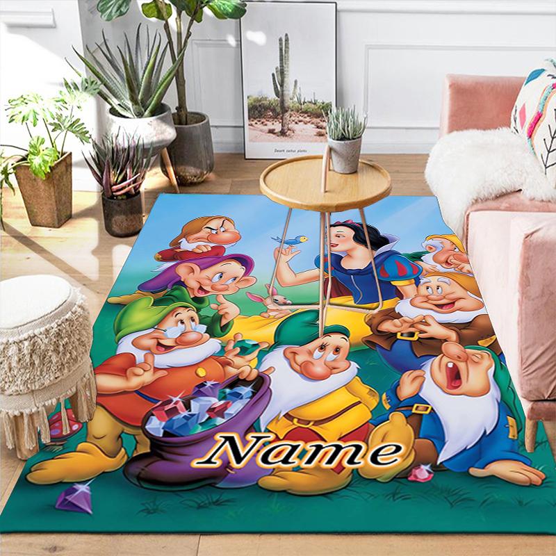 Custom 1Pc Snow White Seven Dwarfs Rug Office Carpet Indoor Outdoor Entrance Doormat Nonslip Soft And Comfortable Living Room D916242