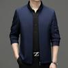 Высококачественная мужская куртка, весенняя, новая, деловая, повседневная, весенне-осенняя, куртка со стоячим воротником для среднего возраста, мужская куртка для папы