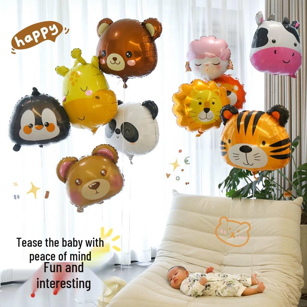 Гелиевые шары с мультяшными животными и фруктами для отслеживания ребенка