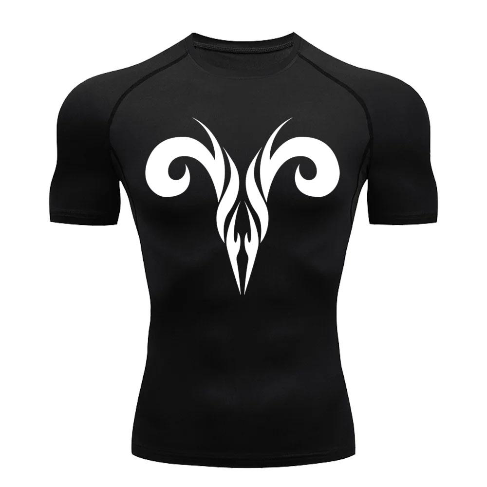 2024 Men's Short-sleeved T-shirt Quick-drying Sports Compression Shirt Bottoming Fitness Running Breathable Top Summer S-3XL