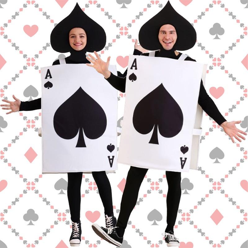 Unique And Trendy Halloween Costume Cosplay Poker Jumpsuit For Men And Women