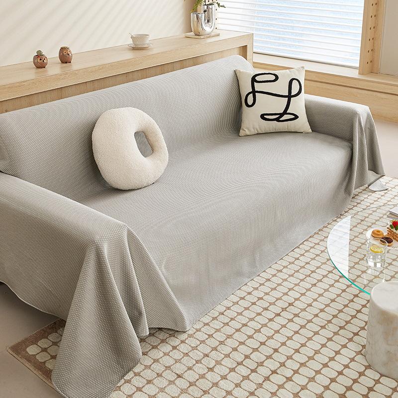 Summer Cool Ice Silk Sofa Towel Sofa Backrest Cover Towel Moisture Absorption Breathable Sofa Slipcover Cover Cloth Full Covered