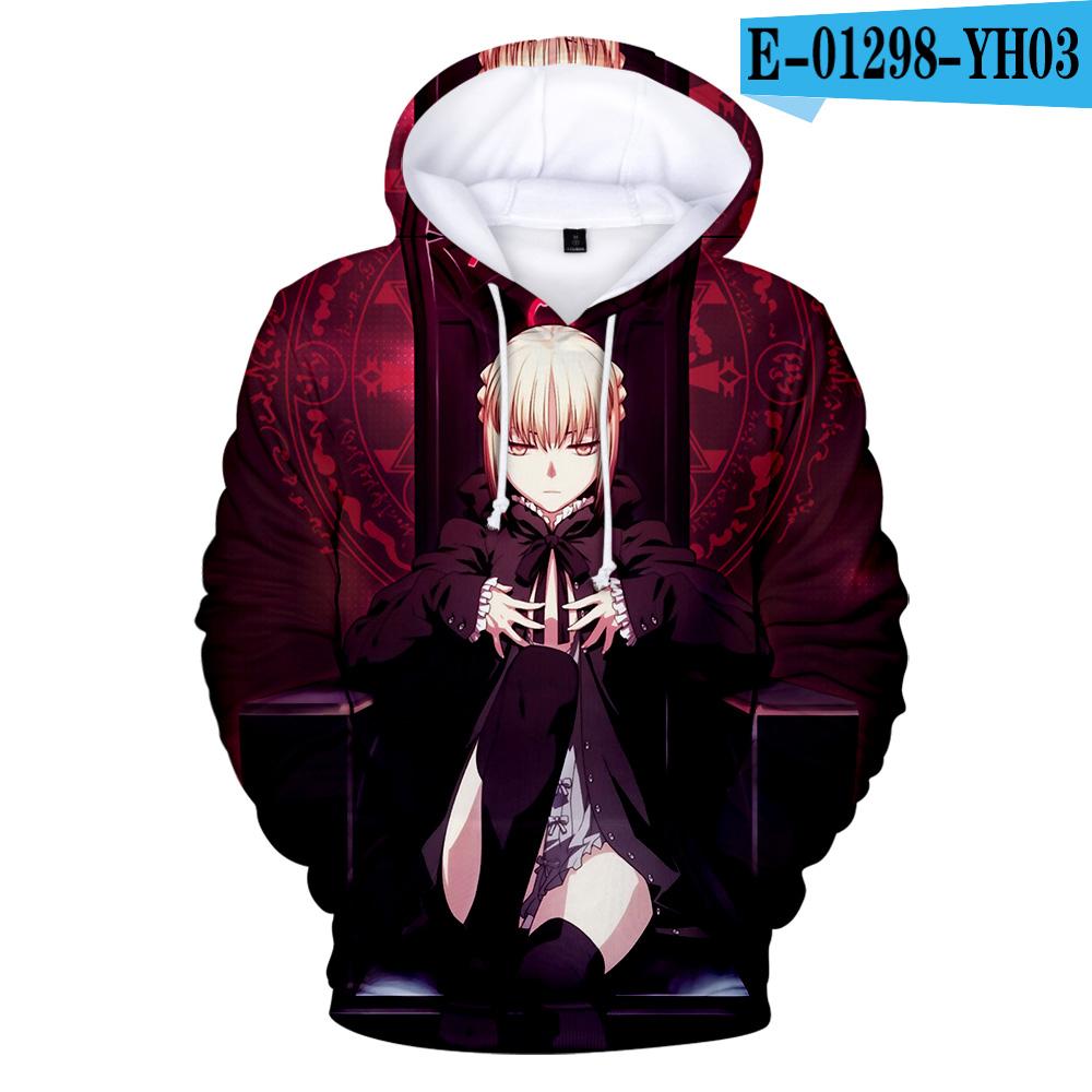 New Simple Style Koop 3D Print Fate Stay Night Hoodies Sweatshirts Jongen/Meisje Kawaii Pullover Streetwear Nieuwe Fate Loose