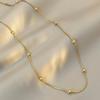 Korean Style Titanium Steel Snake Chain Necklace - Vintage Gold, Women's Clavicle Jewelry