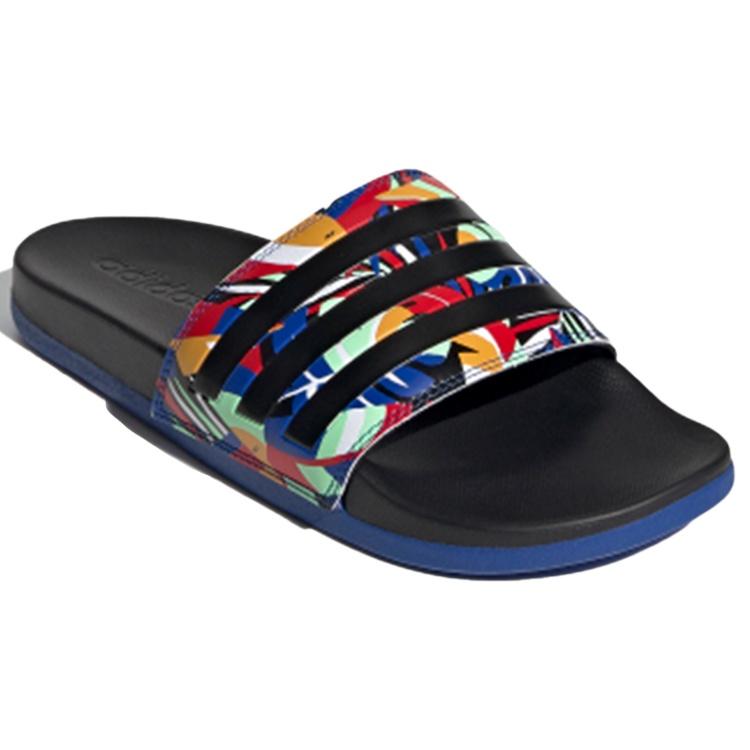 (WMNS) adidas Adilette Comfort 'Farm Rio Prints - Black Royal Blue' Women's FW7255