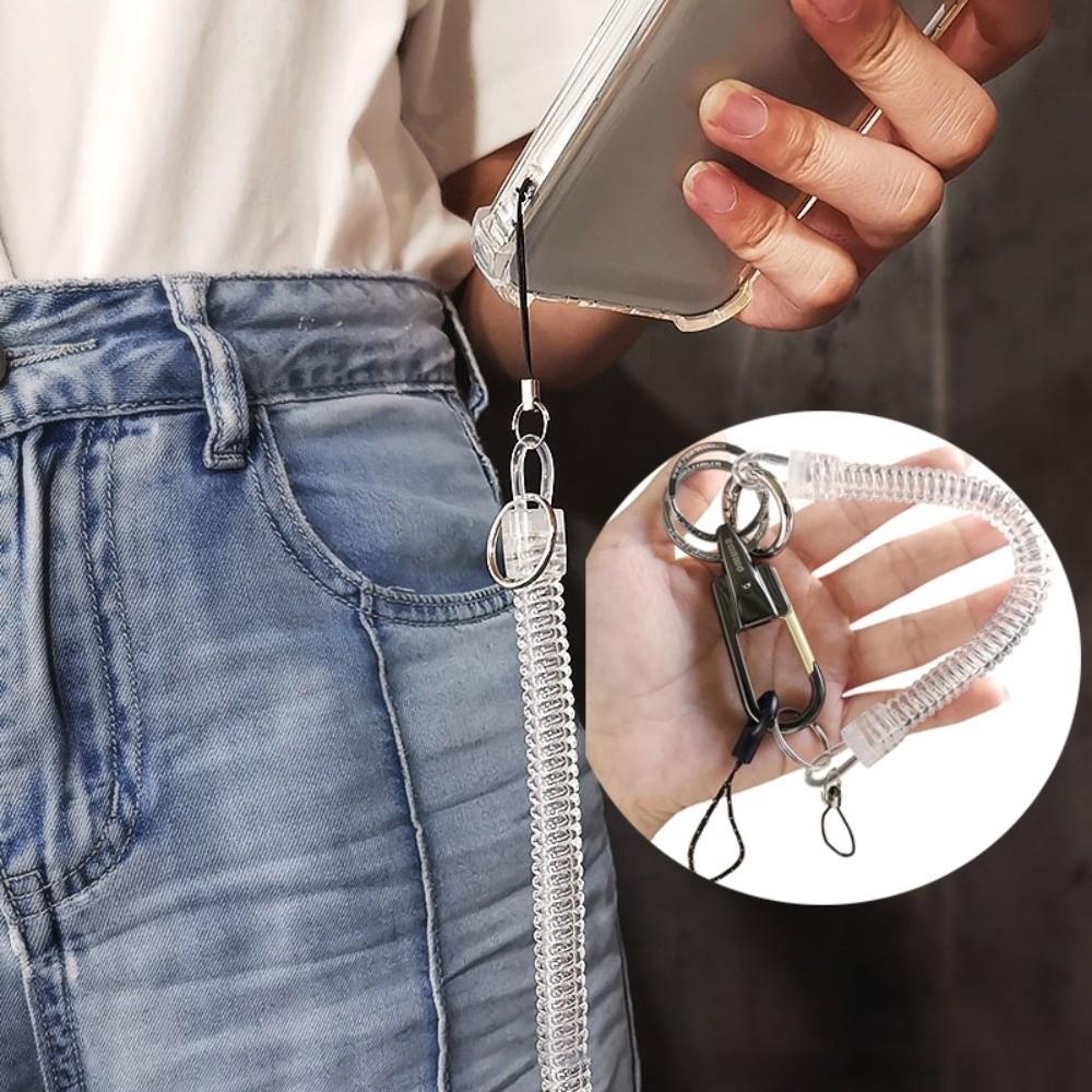 Anti-Lost Rope Phone Telescopic Lanyard Spring Phone Safety Tether Access Card