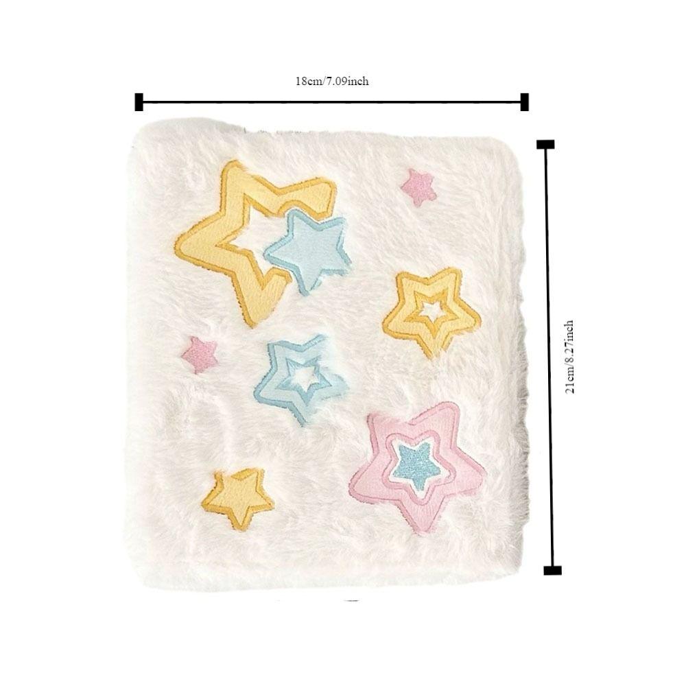 Plush Binder Star Loose Leaf Plush Card Album Soft Plush Card Photo Collect Book  School Stationery