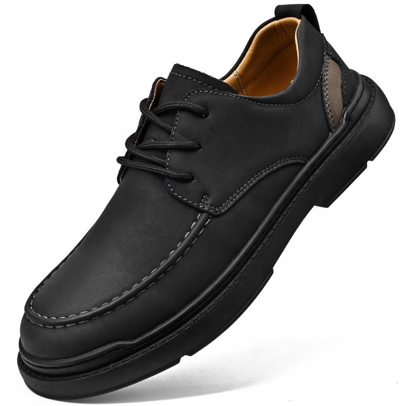Модные повседневные мужские кожаные туфли в модном минималистичном стиле для отдыха на природе, вечеринки, повседневные, деловые, офисные, молодежные, качественные мужские туфли