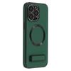 For iPhone 14 Pro Max Kickstand Case Compatible with MagSafe PC+TPU+PU Phone Back Cover