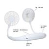 New Neckband Fan Hand Free Mini Neck Double Fans Wearable Portable Neckband with USB Rechargeable
