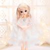 30CM Mini Movable 12Jointed Doll Girls Toy 3D Big Eyes BJD Princess Full Outfits Dresses Collection Childrens Doll Gift