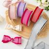 100% Polyester Eco-friendly Single Face DIY Handmade Headdress Hair Accessories Ruffled Houndstooth Webbing Bow 3.8cm Plaid