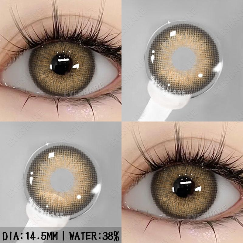 1 Pair Natural Color Contact Lenses for Eyes Brown Contacts Gray Lenses Fashion Lenses Blue Eyes Contacts Lenses Yearly