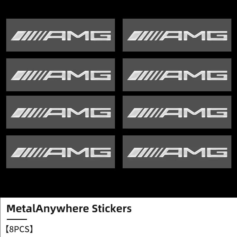 WHJ6 3D Metal Car Emblem Letter Decorative Stickers Badge Decal For Mercedes Benz AMG W204 W205 W203 W211 W201 W210 GLE GLC GLS CLA