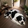 Lifelike Dog Print Door Mat Absorbent Pet Doormat Durable Animal Floor Rug  Bathroom