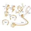 Fashion Gold Ear Clips Ear Cuff For Women Men Non-Piercing Fake Cartilage Earrings Clip Earrings Jewelry