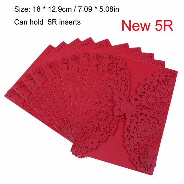 10pcs/pack Butterfly 3D Invitation Card Flower Wedding Cards Debut Invitations Birthday Laser Cut Party Cards 5x7in 5R Size