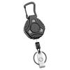 Retractable Keychains Carabiner Badge Holder Steel Wire Rope Buckles Key Holder with Steel Retractable Cord Enduring