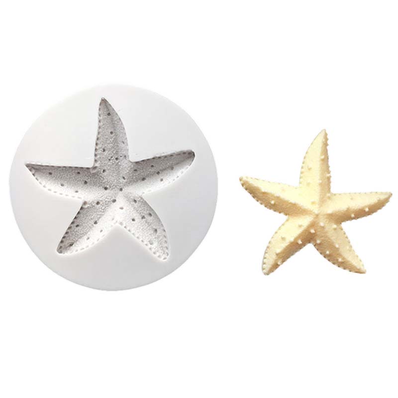 Cake Decoration Tools DIY Sea Conch Starfish Shell Fondant Cake Candy Silicone Molds Creative Chocolate Mold