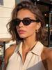 1PCS Classic Black Oval Sunglasses Unisex Stylish Cool Fashion Accessories Driving & Sun Protection Eyewear