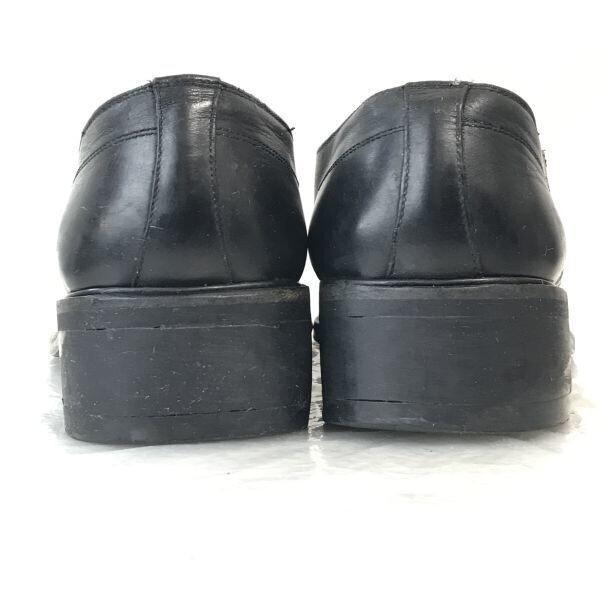 Guy Laroche Leather Plain Toe Shoes [25.5E/Black] Vintage Dress(USED)