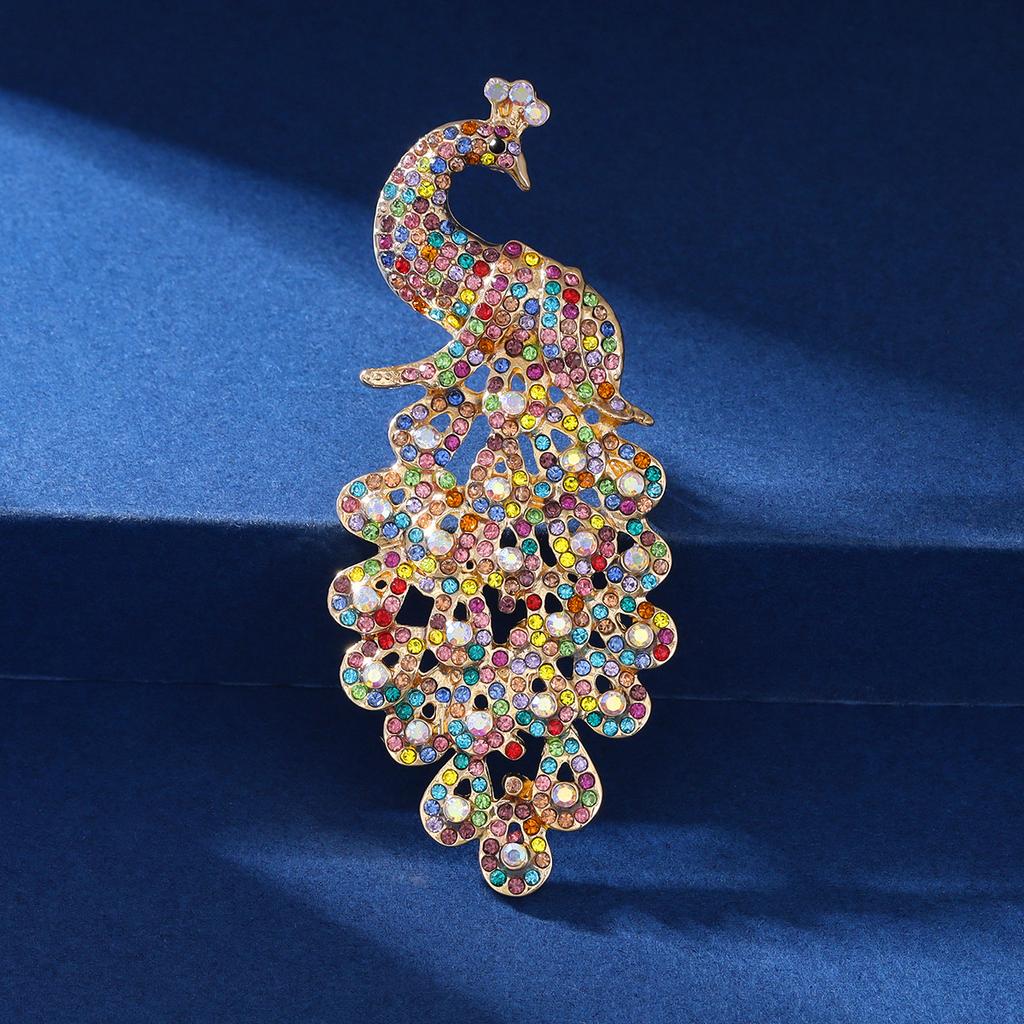 New Exquisite Fashion Peacock Brooch Temperament Elegant Women's High-end Dress Blazer Accessories Pin Corsage