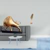 Абстрактная скульптура быка Металлическая фигурка крупного рогатого скота Nordic Креативное настольное украшение для дома Стола Гостиной