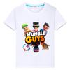 Детская футболка из 100% хлопка Stumble Guys, короткие футболки в стиле аниме y2k, цельные топы с принтом, кавайная повседневная футболка с гордостью, одежда для мальчиков и девочек