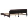 Bed Frame  Dover  Dark Brown 200x200 cm Fabric