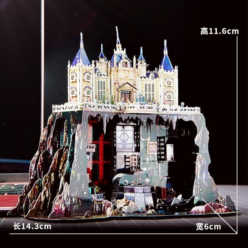 Красочный Замок Летучей Мыши 3D Металлическая Головоломка DIY Креативная Модель Замка Сборка Модель из Сплава Пазл Настольные Украшения Подарки для Взрослых