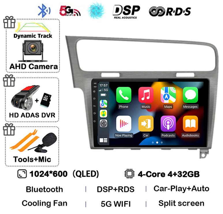 Android 14 WIFI+4G Auto For Volkswagen VW Golf 7 MK7 GTI 2011-2021 Car Radio Carplay HD Multimedia GPS Video Player Stereo 2din