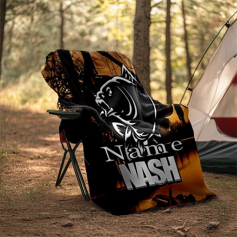 Personalized Custom Name Blanket - Nash logo Print Design,Blanket for Sofa,Bed,Travel,Camping - Soft and Warm, Great Gift