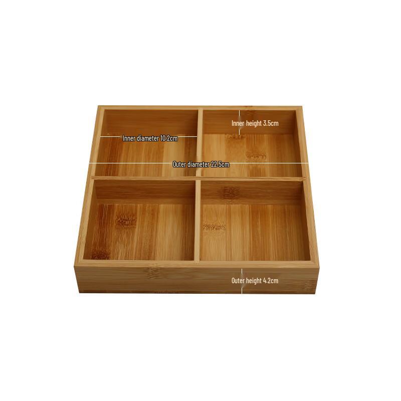Набор из бамбука и керамики с разделителями в скандинавском стиле для соусов