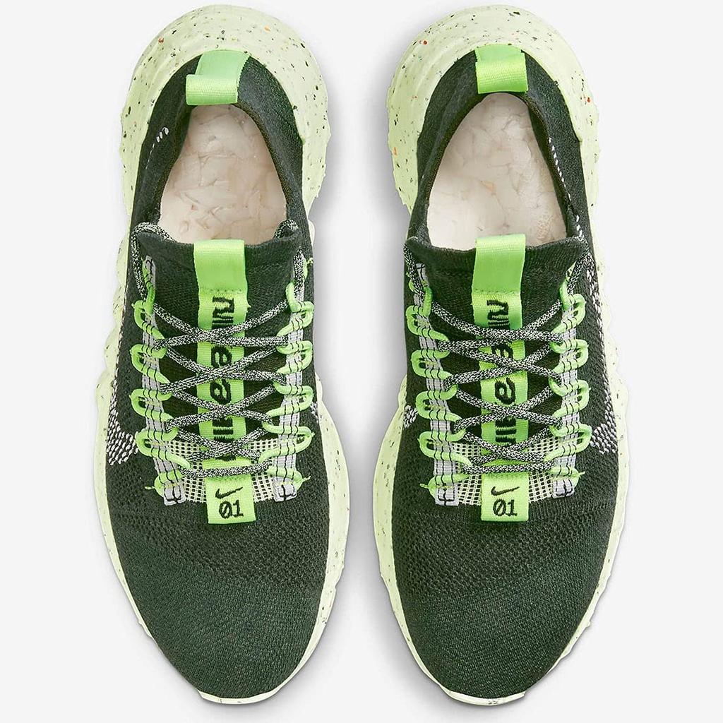 Nike Кроссовки Space Hippie 01 DJ3056 Carbon Green Повседневные, Размер 25.5 см