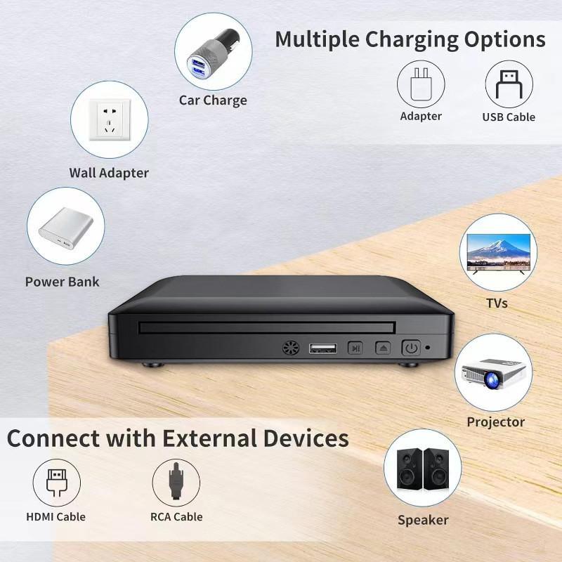 Новый USB мини детский VCD аппарат высокой четкости, бытовой DVD/EVD плеер