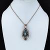 Evil Eye Faceted Labradorite Pendant Copper Wire Wrapped Pendant Handmade Ethnic Jewelry Rainbow Moonstone Gemstone Pendant Gift For Mother