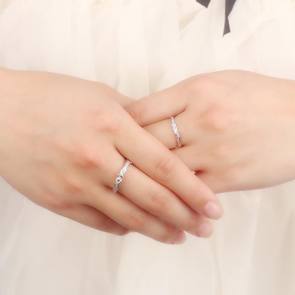 Парные кольца из чистого серебра 999 пробы — модный, креативный и современный дизайн