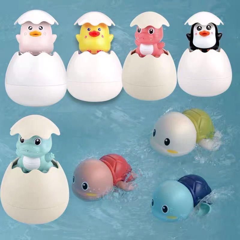 Bathroom Bath Floating Water Spray Small Yellow Duck Penguin Dinosaur Egg Baby Playing in Water Children's Toy Shower Internet Celebrity Same