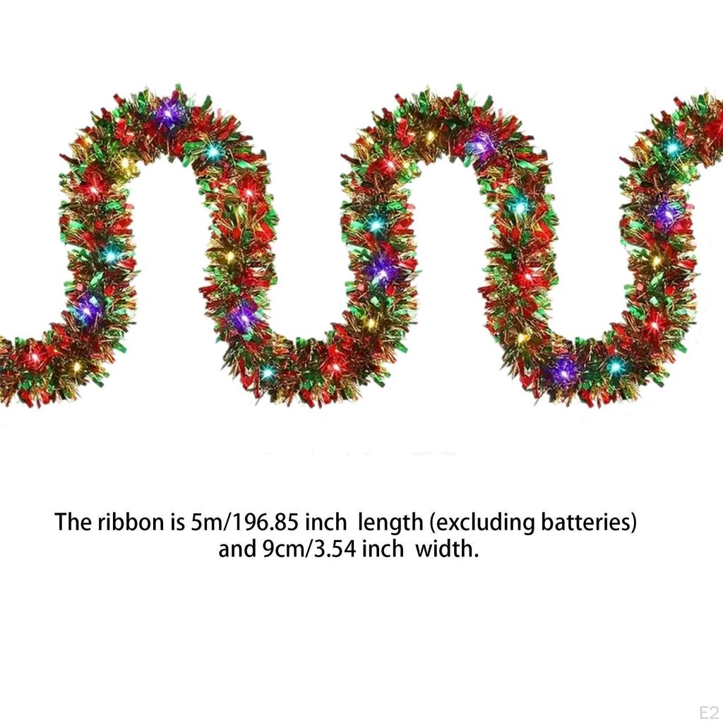 Рождественская гирлянда из мишуры Prelit, простая в использовании для вечеринки на каминной полке в помещении и на открытом воздухе