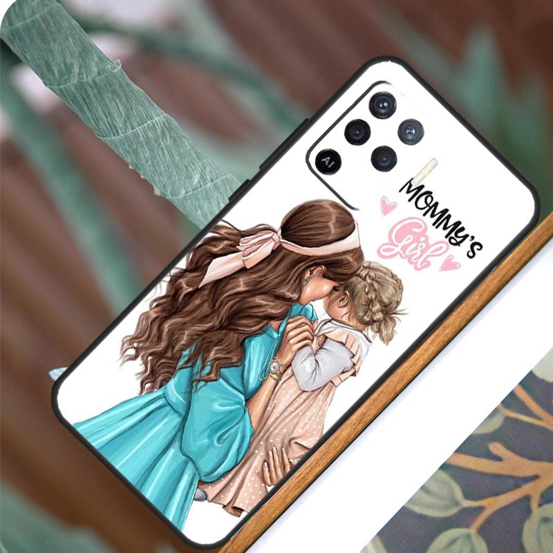 Красивый чехол для OPPO A58 A78 A98 A54 A74 A94 A16 A76 A96 A5 A9 A52 A72 A79 A53S A15 A17 A57 A77 с рисунком «Мама, Дочь, Сын»